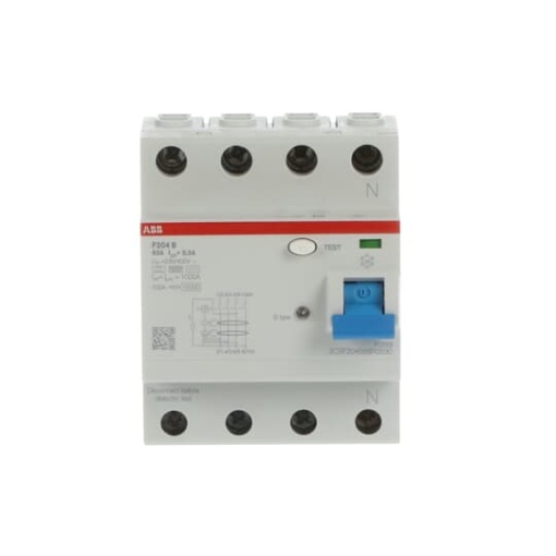 Residual Current Circuit Breaker  - 4P - Type AC - 100 mA - 25 A