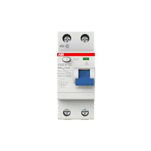 Residual Current Circuit Breaker F200 - 2P - 300 mA - 63 A - Type A