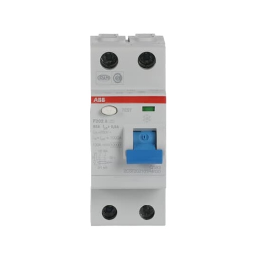 Residual Current Circuit Breaker F200 - 2P - 500 mA - 63 A - Type A