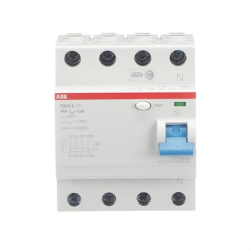 Residual Current Circuit Breaker   4P  Type A  300 mA  40 A