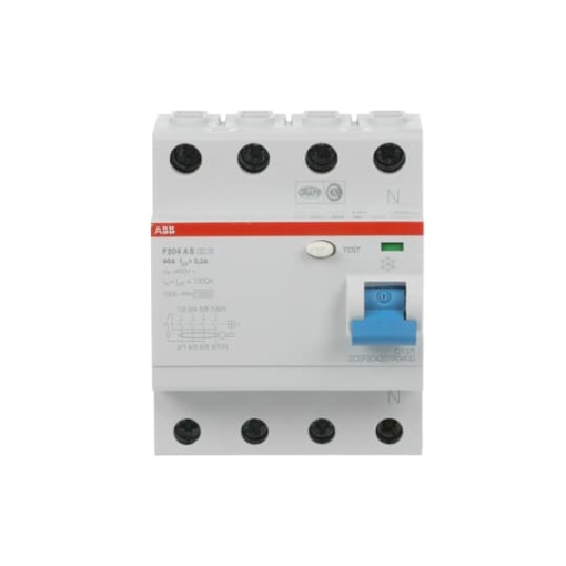 Residual Current Circuit Breaker F200 - 4P - 300 mA - 40 A - Type A