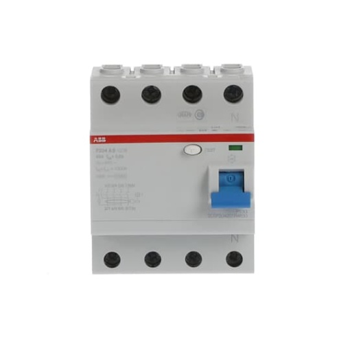 Residual Current Circuit Breaker F200 - 4P - 500 mA - 63 A - Type A