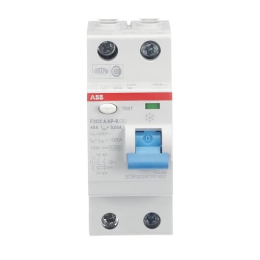 Residual Current Circuit Breaker   2P  Type A  30 mA  40 A