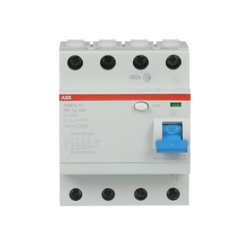 Residual Current Circuit Breaker F200 - 4P - 100 mA - 25 A - Type A