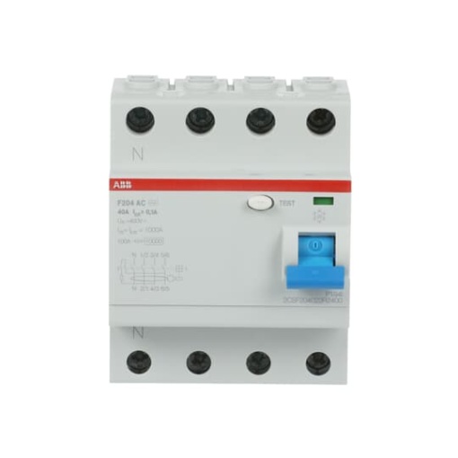 Residual Current Circuit Breaker F200 - 4P - 100 mA - 40 A - Type AC