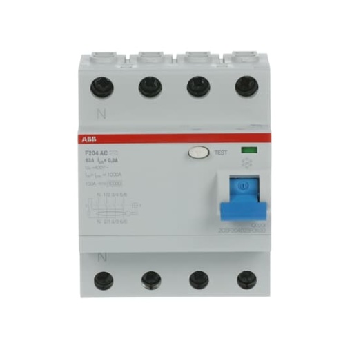Residual Current Circuit Breaker F200 - 4P - 300 mA - 63 A - Type AC