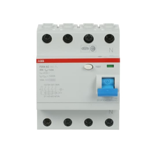 Residual Current Circuit Breaker  - 4P - Type AC - 300 mA - 25 A