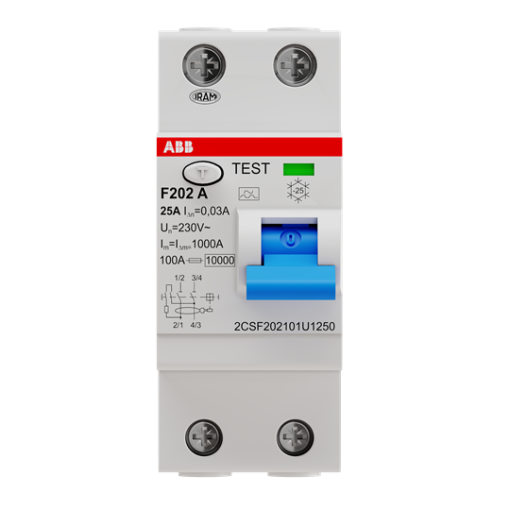 Residual Current Circuit Breaker F200 - 2P - 30 mA - 25 A - Type A