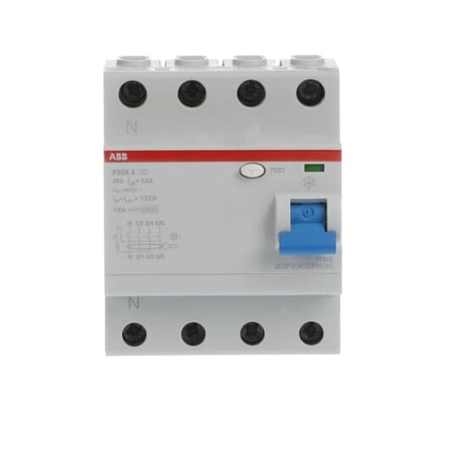 Residual Current Circuit Breaker F200 - 4P - 300 mA - 25 A - Type A