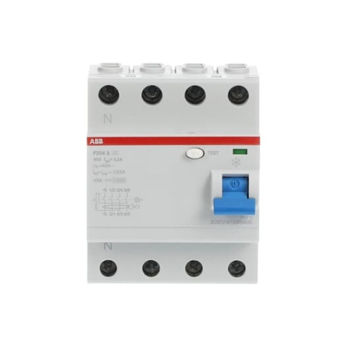 Residual Current Circuit Breaker F200 - 4P - 300 mA - 40 A - Type A