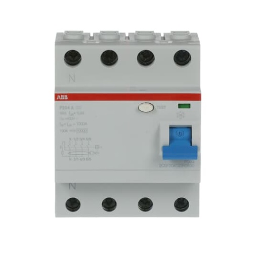 Residual Current Circuit Breaker F200 - 4P - 300 mA - 63 A - Type A