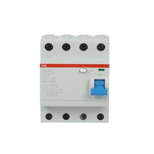 Residual Current Circuit Breaker F200 - 4P - 500 mA - 40 A - Type A