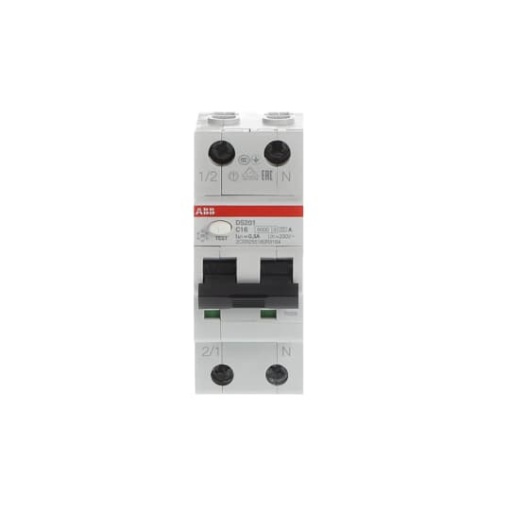Residual Current Circuit Breaker with Overcurrent Protection DS201 - 1PN - 300 mA - 16 A - C - Type A