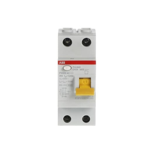 Residual Current Circuit Breaker  - 2P - Type AC - 30 mA - 25 A