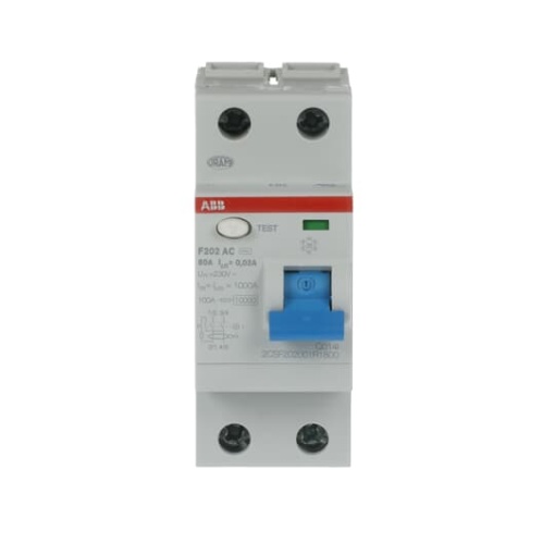 Residual Current Circuit Breaker F200 - 2P - 30 mA - 80 A - Type AC