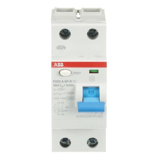 Residual Current Circuit Breaker F200 - 2P - 30 mA - 100 A - Type A APR