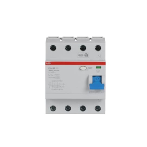 Residual Current Circuit Breaker  - 4P - Type AC - 30 mA - 100 A
