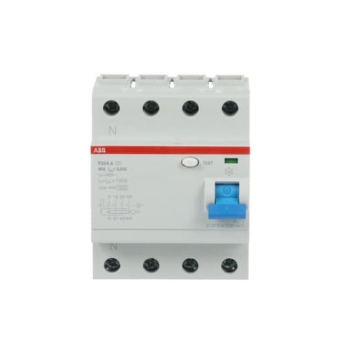 Residual Current Circuit Breaker F200 - 4P - 30 mA - 80 A - Type A
