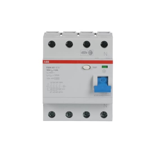 Residual Current Circuit Breaker F200 - 4P - 500 mA - 100 A - Type A