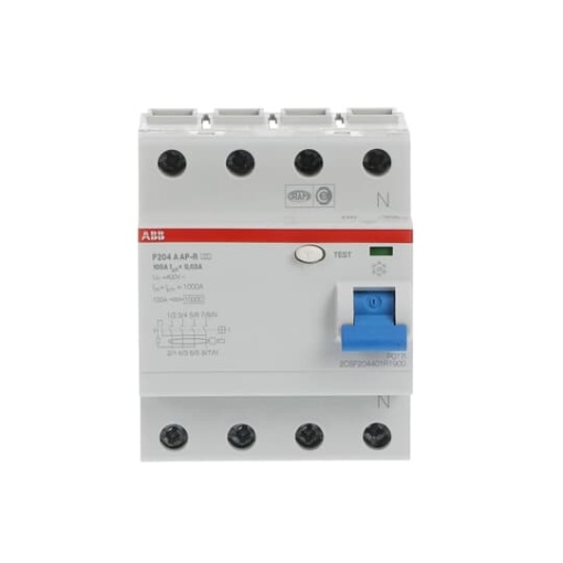 Residual Current Circuit Breaker F200 - 4P - 30 mA - 100 A - Type A APR