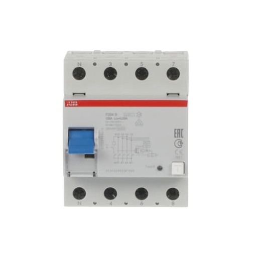 Residual Current Circuit Breaker F200 - 4P - 30 mA - 125 A - Type B
