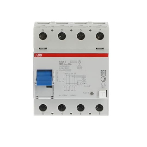 Residual Current Circuit Breaker F200 - 4P - 300 mA - 125 A - Type B