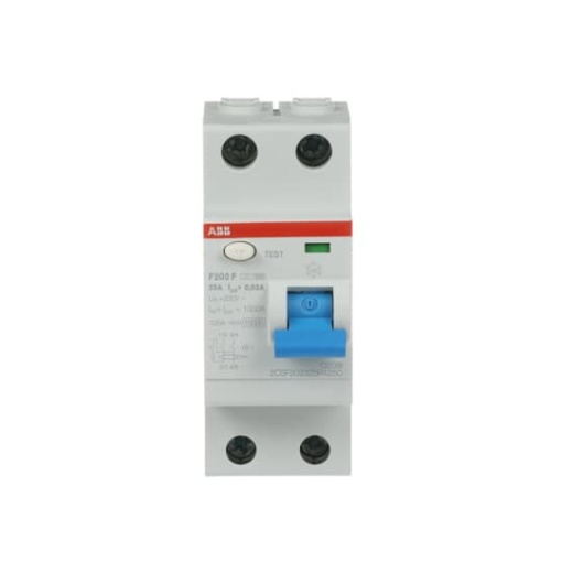 Residual Current Circuit Breaker F200 - 2P - 30 mA - 25 A - Type F