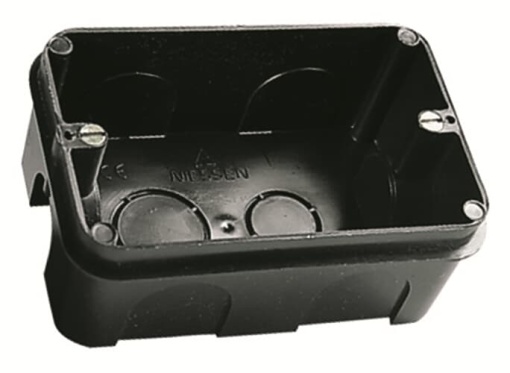 Device connection box roundsquare Flush mounting box 3 gang Black - Zenit