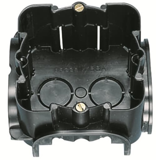Device connection box roundsquare Flush mounting box 1 gang Black - Various