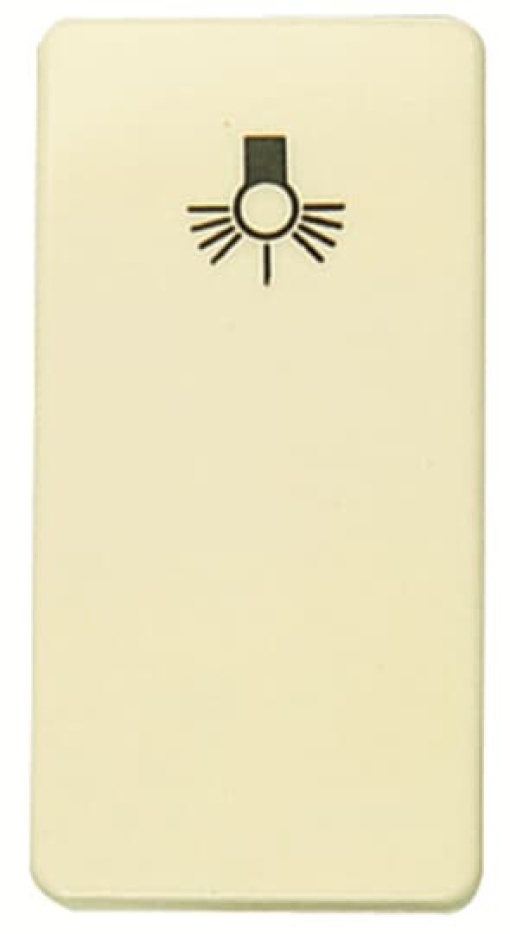 Pushbutton Single push button Rocker 1 pole Symbol bell Ivory  Stylo