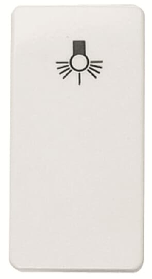 Pushbutton Single push button Rocker 1 pole Symbol bell Alpin White  Stylo
