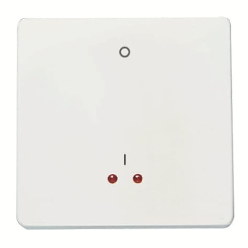 Switch 1way Rockerbutton Off switch 1pole with Glow lamp Alpin White  Stylo