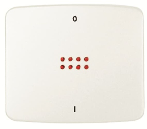 Rocker switch Characters 0 and 1 for Switchpush button, Single rocker White - Arco