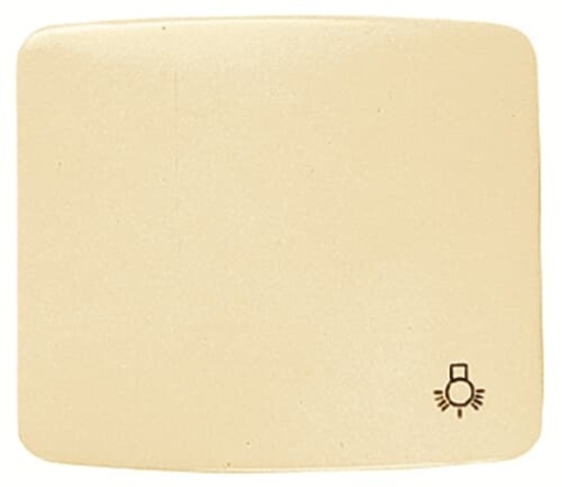 Rockr push button Symbol "light" for Switchpush button, Single rocker Ivory - Arco
