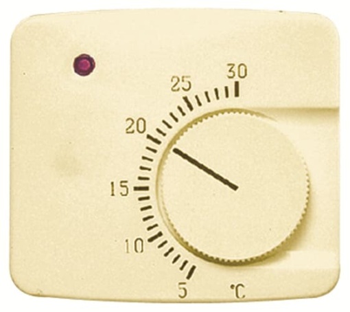 Cover thermostat for Thermostat Turn button Ivory - Arco