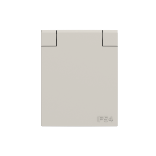 Socket outlet IP54 Without imprint with Hinged Lid Grey   Various