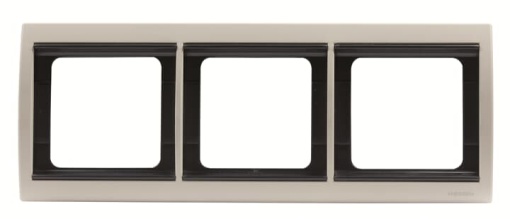Frame horizontal 3-gangs Cream white - Olas