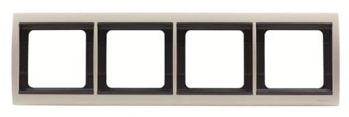 Frame horizontal 4-gangs Cream white - Olas