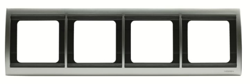 Frame horizontal 4-gangs Titanium - Olas