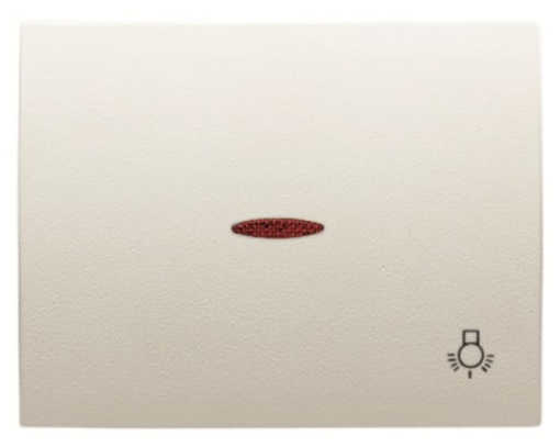 Rocker push button Symbol "light" for Switchpush button, Single rocker Cream white - Olas