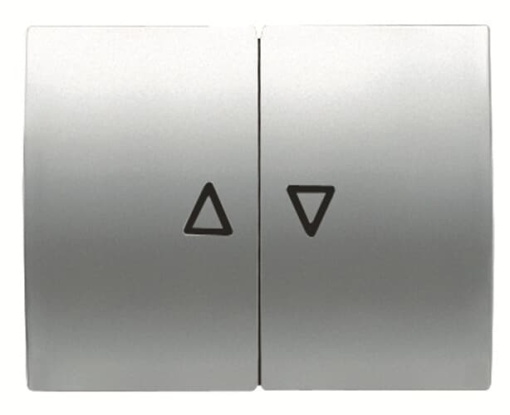 Cover blind Symbol "arrows" for Venetian blind, Two-part rocker Titanium - Olas