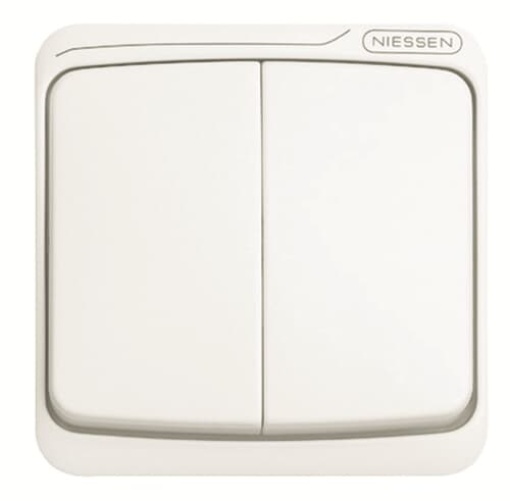 Rocker switch Without imprint for Switchpush button, Two-part rocker White - Arco