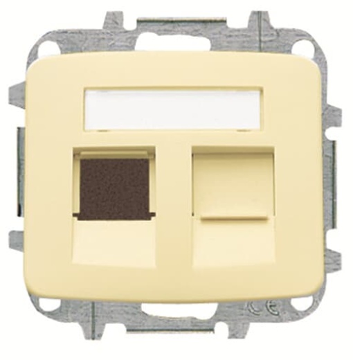 Cover data Data connection 2 gang Ivory - Arco
