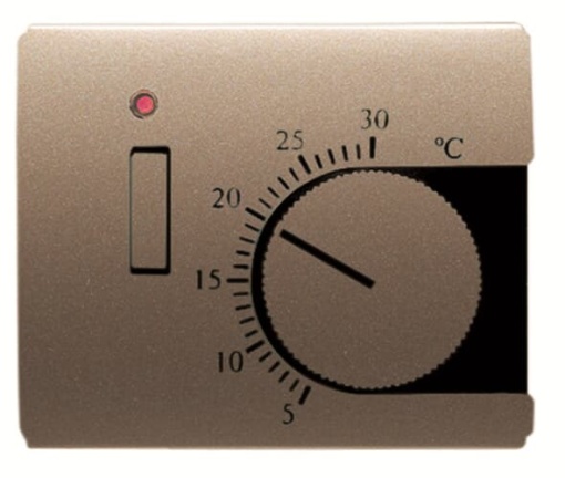Cover thermostat for Thermostat Turn button Bronze - Olas