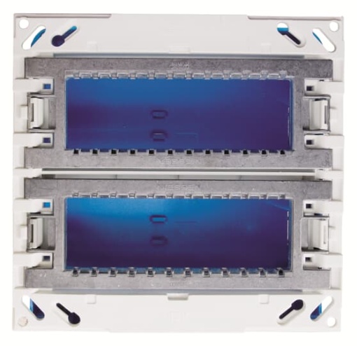 Device connection box roundsquare Centralization 12 gang with Mounting plate Blue - Zenit
