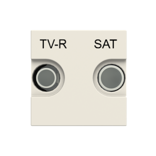 TV outlet SAT 2 gang White  Zenit