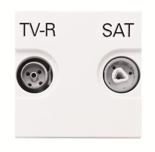 TV outlet SAT 2 gang White  Zenit