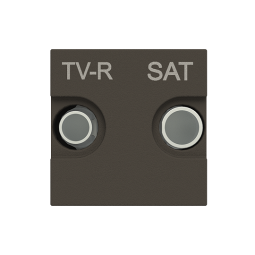 TV outlet SAT 2 gang Anthracite  Zenit