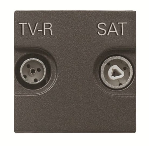TV outlet SAT 2 gang Anthracite  Zenit