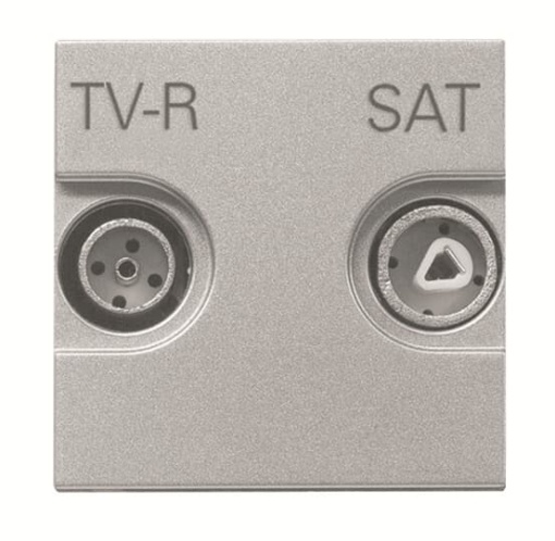 TV outlet SAT 2 gang Silver  Zenit